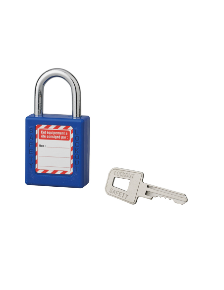 Cadenas de consignation 40mm, anse acier 25mm, Bleu - Thirard Cadenas de consignation