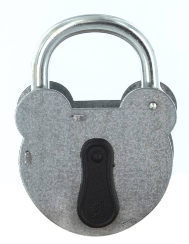 Cadenas FTH 2493 à clé, corps en acier galvanisé de 55mm, anse en acier zingué de Ø 6,5mm, 2 clés à gorges - FTH Cadenas à clé