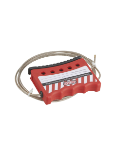 Câble consignation ajustable "GRIP" longueur 1.80m - Ø4mm, 5 cadenas - THIRARD Consignation de vanne