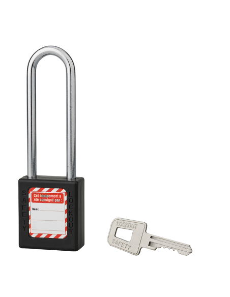 Cadenas de consignation 40mm, anse acier 76mm, Noir - Thirard Cadenas de consignation