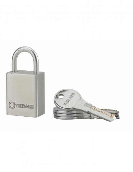 Cadenas à clé Rinox, inox, extérieur, anse inox, 30mm, 4 clés - THIRARD Cadenas à clé