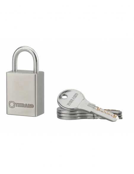 Cadenas à clé Rinox, inox, extérieur, anse inox, 30mm, 4 clés - THIRARD Cadenas à clé