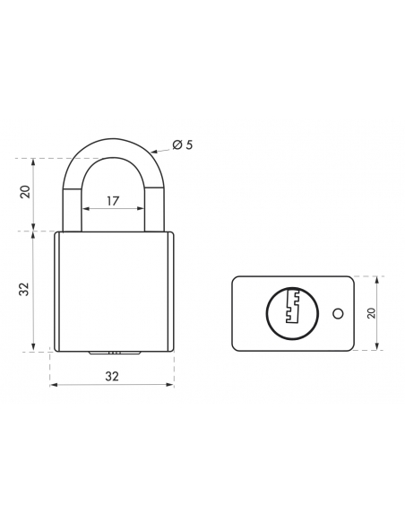 Cadenas à clé Rinox, inox, extérieur, anse inox, 30mm, 4 clés - THIRARD Cadenas à clé