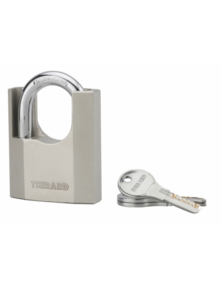 Cadenas à clé Octo-P, acier, chantier, anse protégée acier, 70mm, 3 clés - THIRARD Cadenas à clé Cadenas à clé Octo-P, acier, chantier, anse protégée acier, 70mm, 3 clés - THIRARD Cadenas à clé