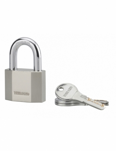 Cadenas à clé Octo, acier, chantier, anse acier, 50mm, 3 clés - THIRARD Cadenas à clé