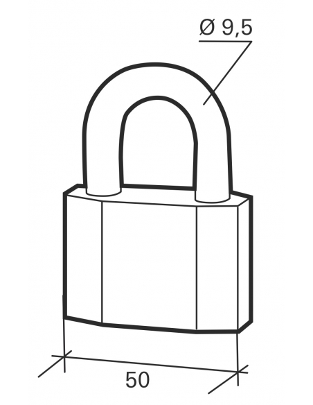 Cadenas à clé Octo, acier, chantier, anse acier, 50mm, 3 clés - THIRARD Cadenas à clé