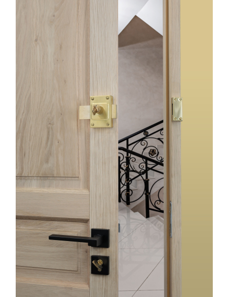 Verrou de porte FTH C60 double entrée, cylindre de 40mm, coffre et pêne laiton, 3 clés crantées - FTH Verrous de porte vitrée...