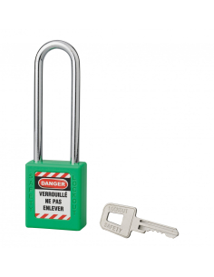 Cadenas de consignation 40mm, anse haute 76mm, Vert, variure A3 - Thirard Cadenas de consignation