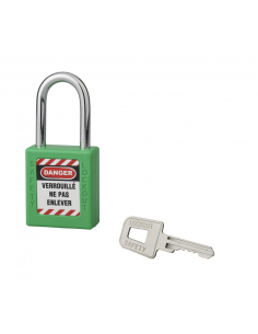 Cadenas de consignation 40mm, anse 38mm, Vert, variure A - Thirard Cadenas de consignation