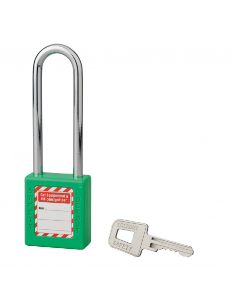 Cadenas de consignation 40mm, anse haute 76mm, Vert, variure B - Thirard Cadenas de consignation