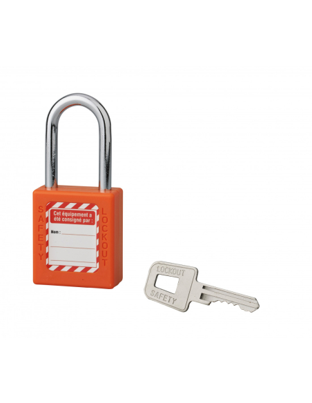 Cadenas de consignation 40mm, anse 38mm, Orange, variure B - Thirard Cadenas de consignation