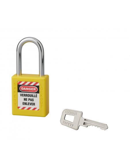 Cadenas de consignation 40mm, anse 38mm, Jaune, variure B - Thirard Cadenas de consignation