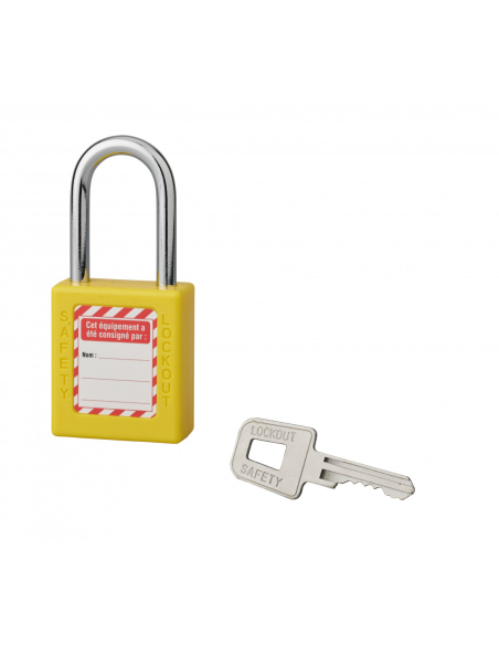 Cadenas de consignation 40mm, anse 38mm, Jaune, variure B - Thirard Cadenas de consignation