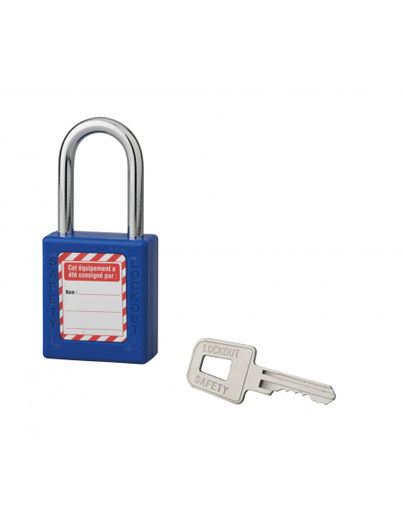 Cadenas de consignation 40mm, anse 38mm, Bleu, variure C - Thirard Cadenas de consignation