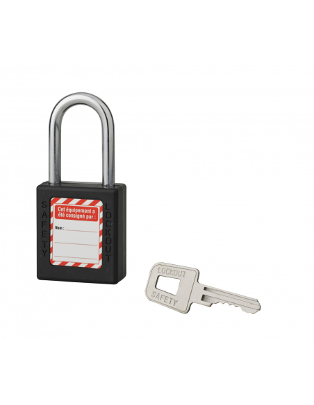 Cadenas de consignation 40mm, anse 38mm, Noir, variure C - Thirard Cadenas de consignation