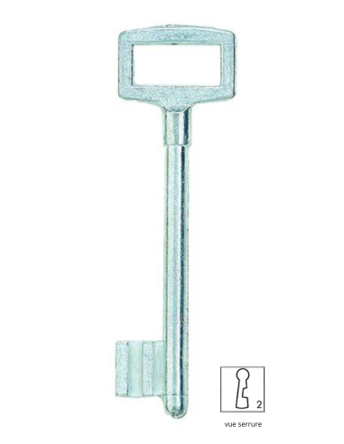 Clé n°2 pour serrure en applique - THIRARD Clé pour serrure en applique