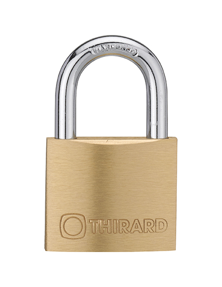 Cadenas à clé Type 1, laiton, intérieur, anse acier, 40mm, 3 clés - THIRARD Cadenas à clé