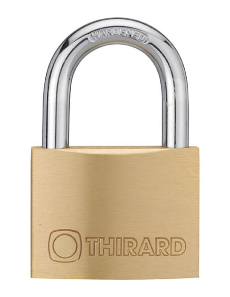 Cadenas à clé Type 1, laiton, intérieur, anse acier, 50mm, 3 clés - THIRARD Cadenas à clé