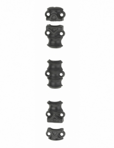 Accessoires pour crémone pour fenêtre, guide + chapiteaux + gâches, fonte, noir - THIRARD STOP FBA - NON VENTE