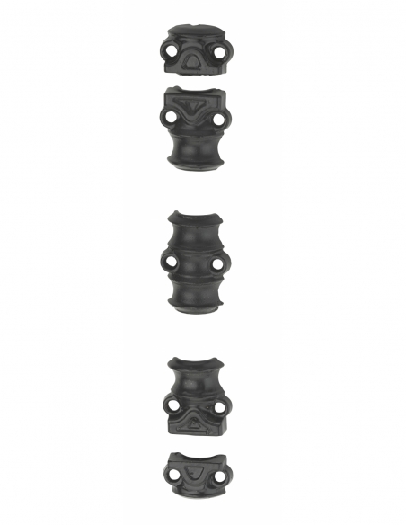 Accessoires pour crémone pour fenêtre, guide + chapiteaux + gâches, fonte, noir - THIRARD FBA