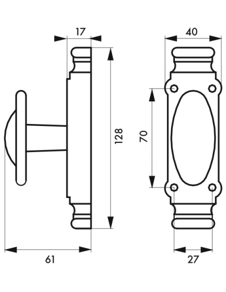 Accessoires pour crémone pour fenêtre, guide + chapiteaux + gâches, fonte, noir - THIRARD FBA