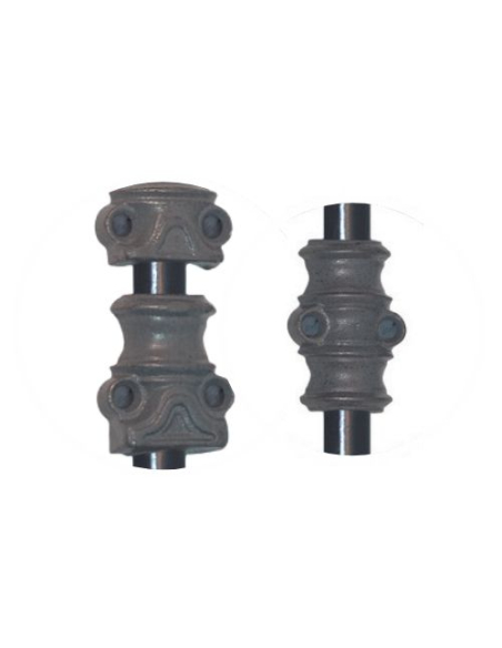 Accessoires pour crémone pour fenêtre, guide + chapiteaux + gâches, fonte, noir - THIRARD FBA