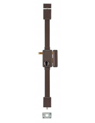 Boitier de serrure en applique Beluga à tirage pour porte d'entrée, droite, 3 pts, axe 45mm, marron - THIRARD FBA