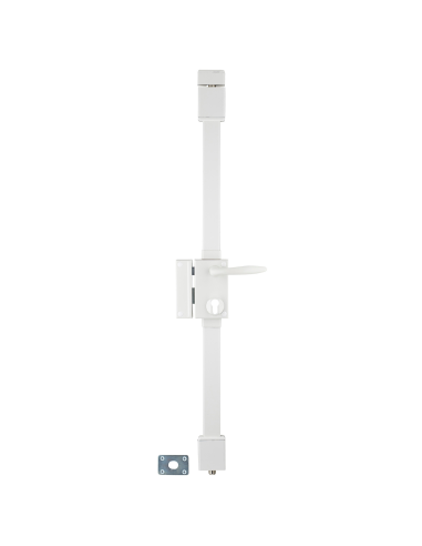 Boitier de serrure en applique Targa à fouillot pour porte d'entrée, gauche, 3 pts, axe 45mm, blanc - THIRARD FBA