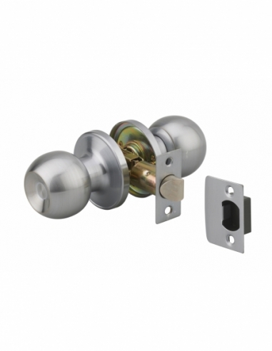 Serrure horizontale tubulaire en applique pour porte intérieur, axe réglable, chromé - THIRARD FBA