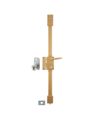 Serrure en applique à fouillot, gauche, 3pts, Cylindre profilé 30 x 65mm, porte 45mm, axe 45mm, bronze, 4 clés - THIRARD Serr...
