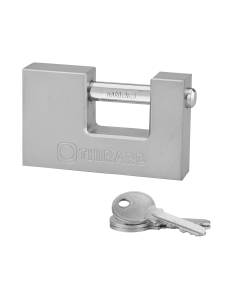 Cadenas à clé Land UNIKEY (achetez-en plusieurs, ouvrez avec la même clé), 94mm, 2 clés - THIRARD Cadenas s'entrouvrant