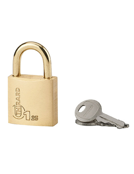 Cadenas à clé Type 1, bagage, anse acier, 25 mm, 2 clés - THIRARD Cadenas à clé