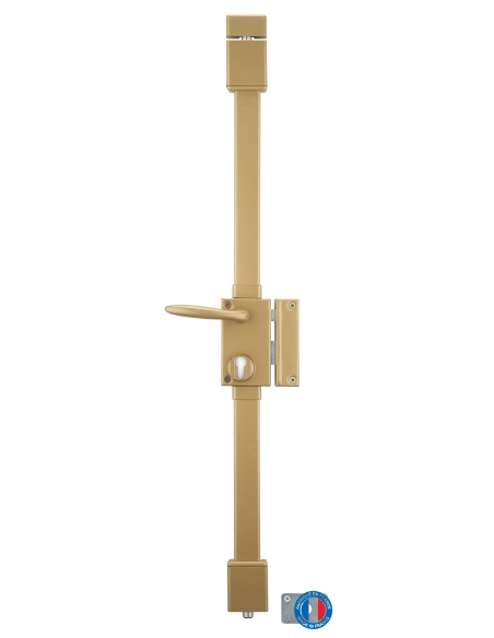 Boitier de serrure en applique Targa à fouillot pour porte d'entrée, droite, 3 pts, axe 45mm, or - THIRARD FBA