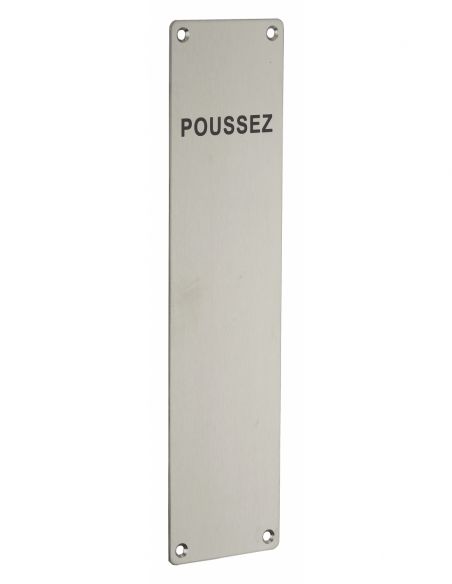 Plaque PUSH inox 300mm - THIRARD FBA