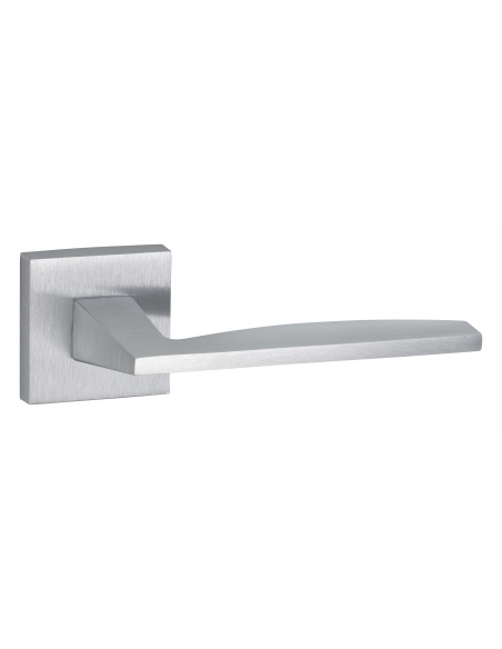 Paire de béquilles Modena pour porte, carré 7mm, chromé satiné - THIRARD FBA