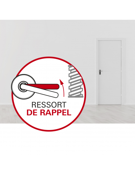 Paire de béquilles Modena pour porte, carré 7mm, chromé satiné - THIRARD FBA