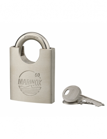 Cadenas à clé Marinox, inox, extérieur, anse protégée inox, 60mm, 2 clés - THIRARD FBA