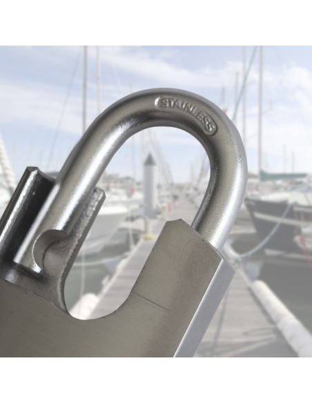 Cadenas à clé Marinox, inox, extérieur, anse protégée inox, 60mm, 2 clés - THIRARD FBA