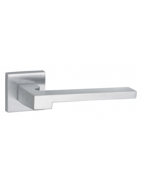 Paire de béquilles Ginevra pour porte, carré 7mm, chromé satiné - THIRARD FBA