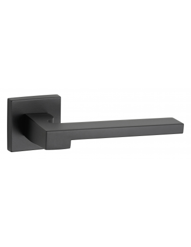 Paire de béquilles Ginevra pour porte, carré 7mm, noir mat - THIRARD FBA