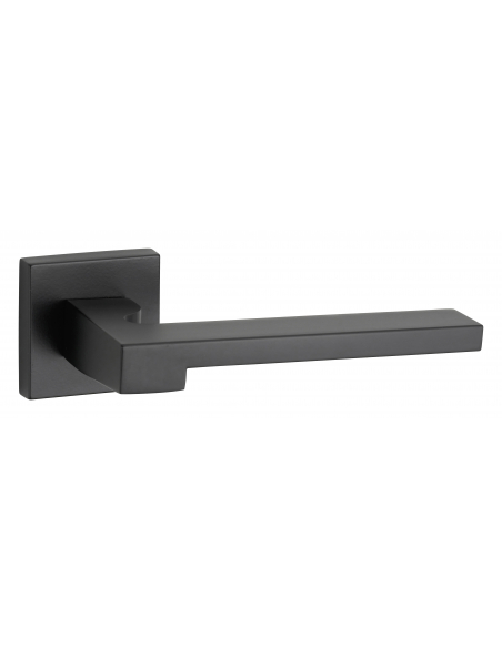 Paire de béquilles Ginevra pour porte, carré 7mm, noir mat - THIRARD FBA