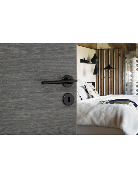 Paire de béquilles Boston pour porte, carré 7mm, noir mat - THIRARD FBA