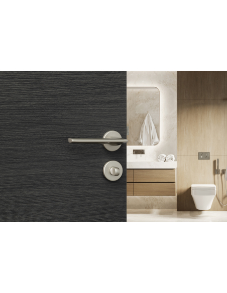 Paire de béquilles Boston pour porte, carré 7mm, nickelé satiné - THIRARD FBA