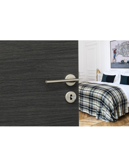 Paire de béquilles Boston pour porte, carré 7mm, nickelé satiné - THIRARD FBA