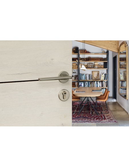 Paire de béquilles Boston pour porte, carré 7mm, nickelé satiné - THIRARD FBA