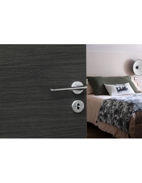 Paire de béquilles Boston pour porte, carré 7mm, chromé satiné - THIRARD FBA