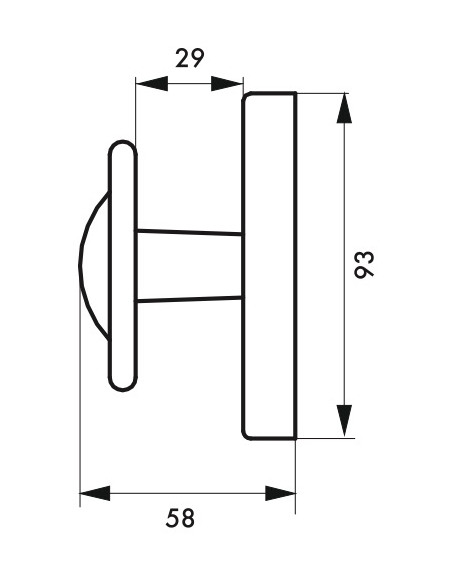 Bouton rustique pour fenêtre, carré 7mm, noir - THIRARD FBA
