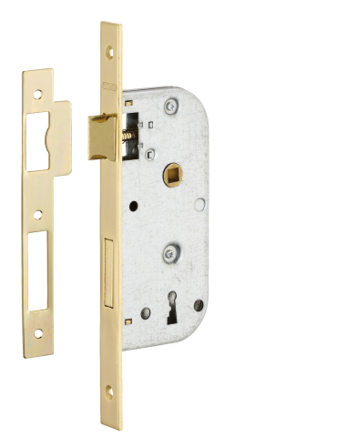 Serrure encastrable à clé pour porte de chambre, axe 40mm, bouts carrés, 1 clés - THIRARD Serrures encastrables