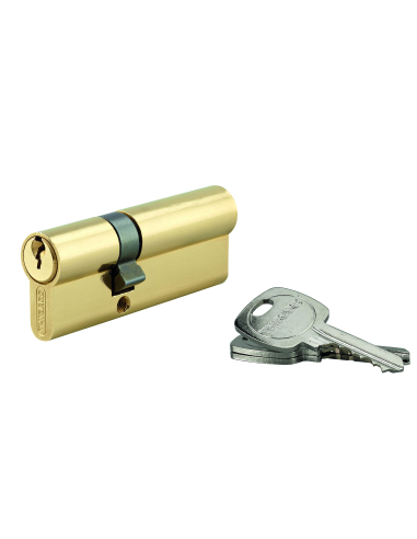 Cylindre STD double entrée, 30 x 45 mm anti-arrachement, laiton, 3 clés - THIRARD Cylindre de serrure