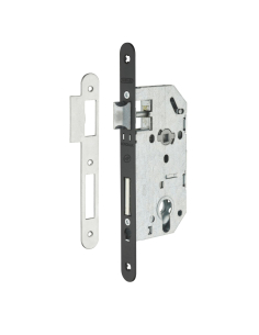 Serrure encastrable Monomax NF pour cylindre européen, axe 45mm, bouts ronds, têtière noire - THIRARD Serrures encastrables